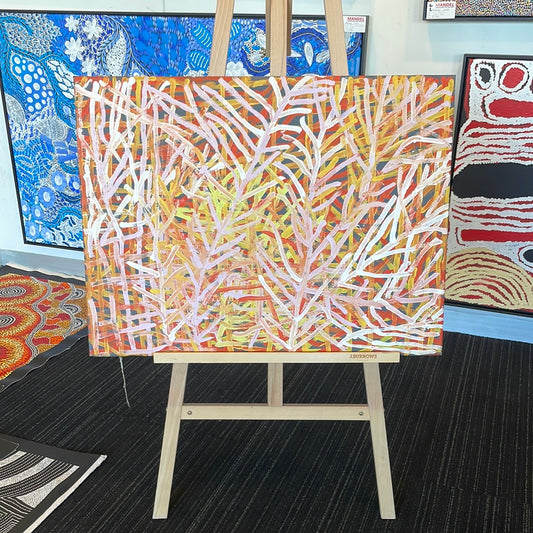 Molly Pwerle 600 mm x 800 mm aborginal artwork on sale