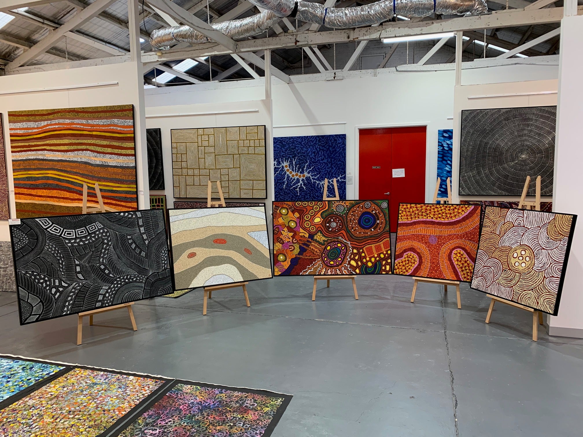 Gallery hosts in house studio where our local artists showcase their creative skills and shape the indigenous artworks. We welcome you all to see and experience the creation of artworks