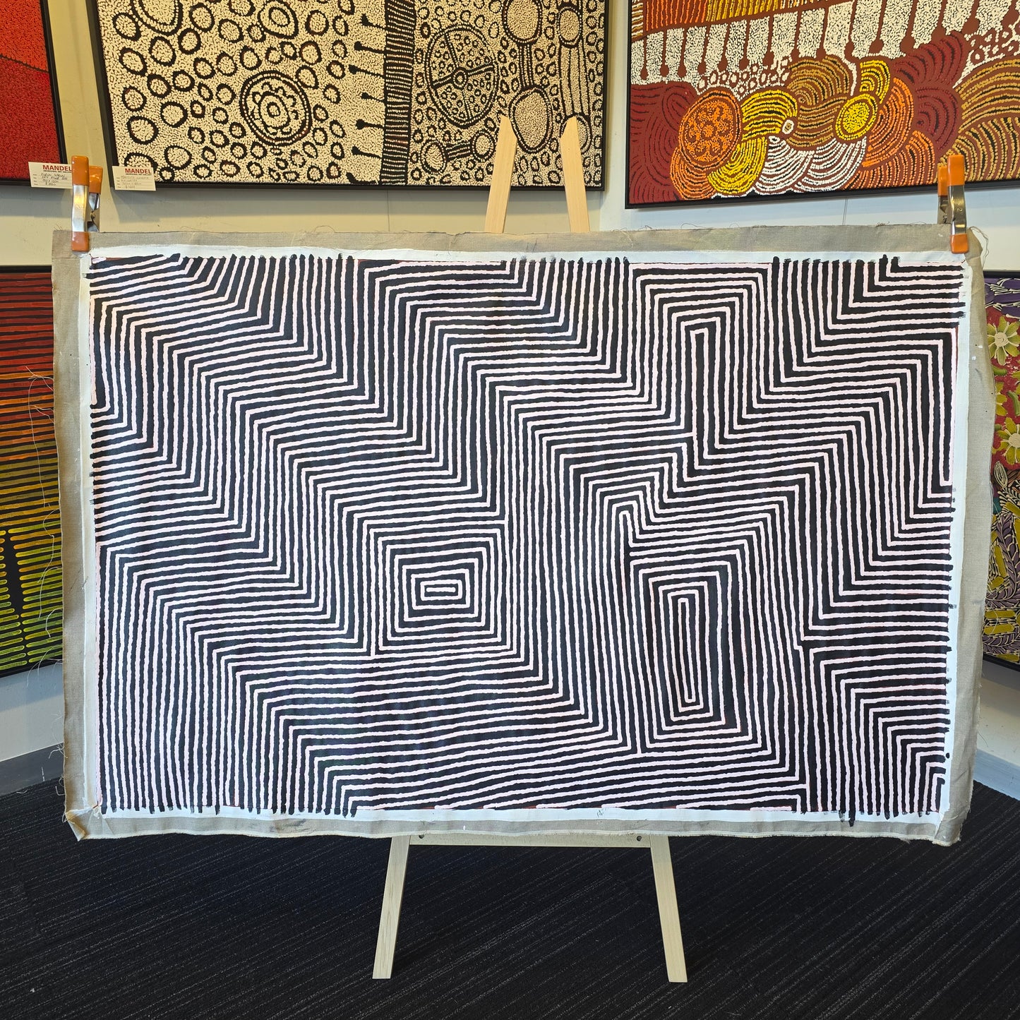 angus tjungurrayi aboriginal art, son of Warlimpirrnga Tjapaltjarri, the lost tribe