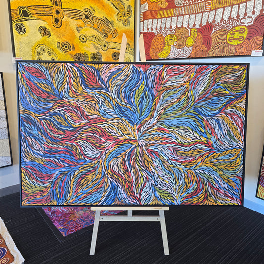 Rosemary Petyarre - Bush Medicine Leaves - 960 mm x 1530 mm - paintings for sale