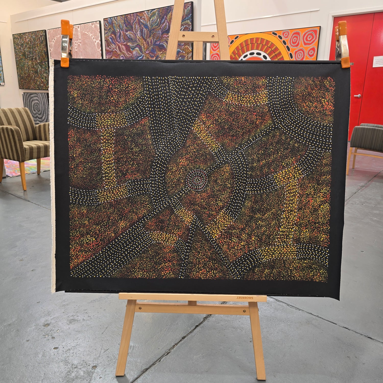 Roseanne Morton 730 mm x 940 mm aboriginal artwork for sale
