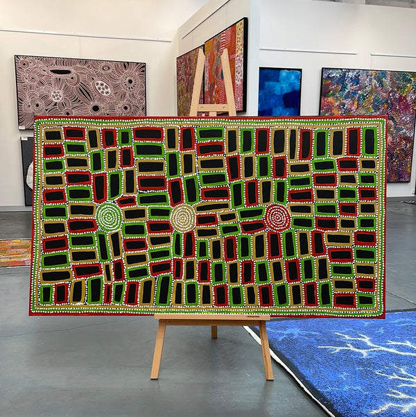 Walala Tjapaltjarri 950mm x 1560mm Mandel Aboriginal Art Gallery