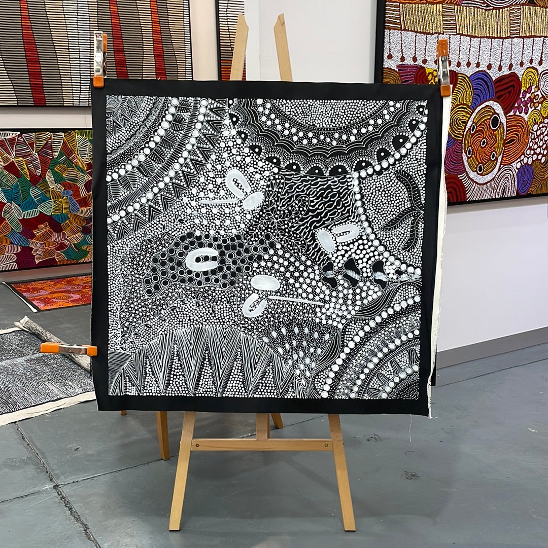 Tanya Bird 900 Mm X 940 Mm Mandel Aboriginal Art Gallery Tanya Bird 900 Mm X 940 Mm Mandel Aboriginal Art Gallery